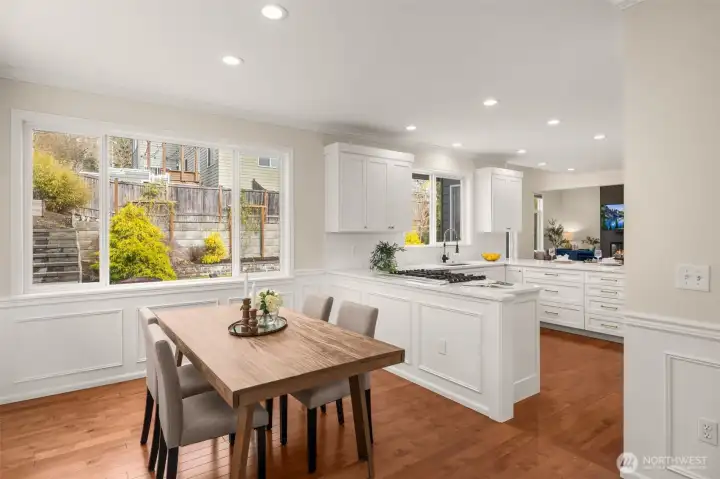 Formal dining room off the newly remodeled kitchen
