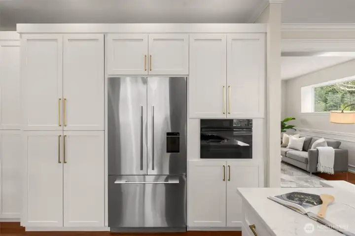 Inside these cabinets is a unique baking/cooking station