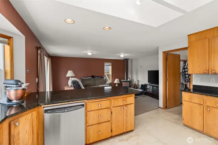 Kitchen Over Looking Living Room