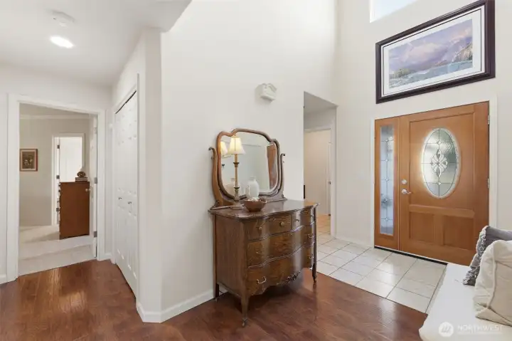 Entrance and Primary to left on Main level