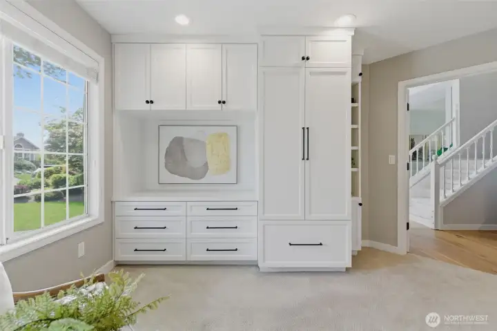 Built in cabinets in every room!
