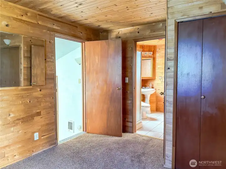 Main floor bedroom with bathroom