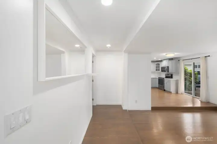 Approximately 887 sf of single level living.
