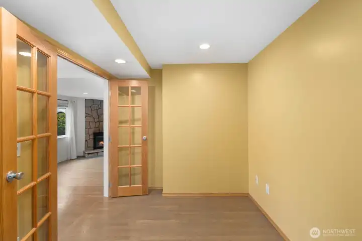 Office/bonus room view to living area.
