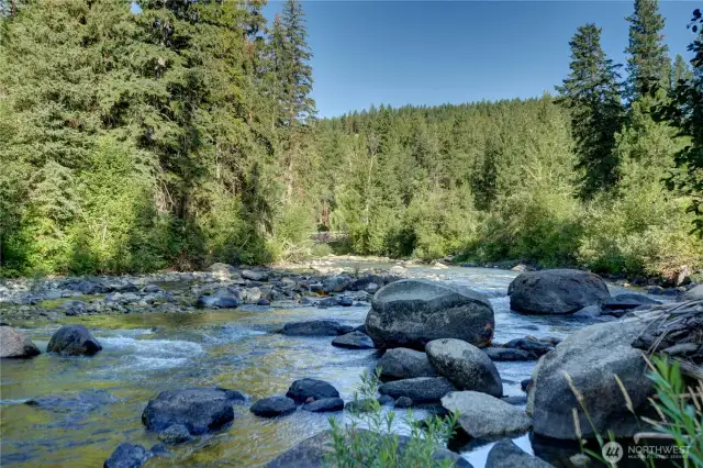 Cool water in the summer and small pools to sit in on hot days.