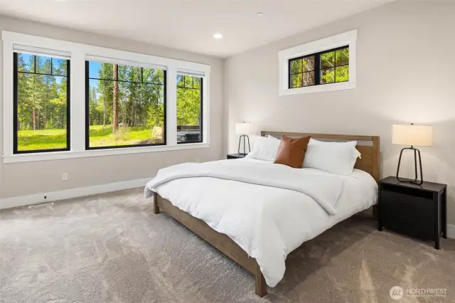 Convenient primary suite on main level.