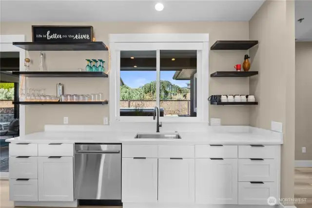 Stainless steel appliances.