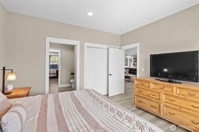 Bedroom 1 with ensuite bathroom.