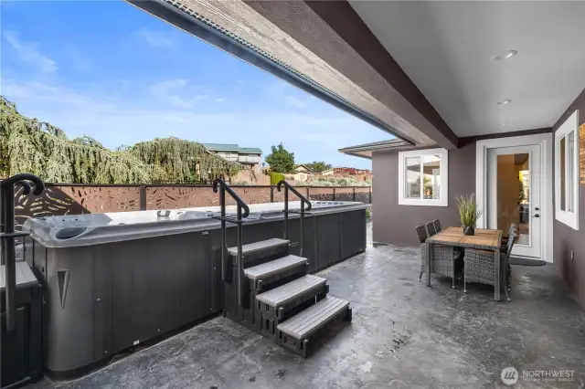 Covered back patio.