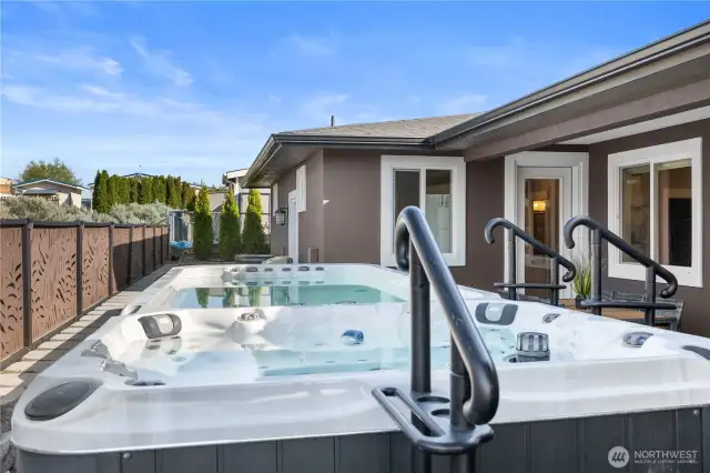 Swim spa and hot Tub.
