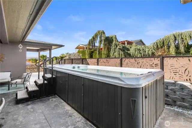 Fully fenced backyard.