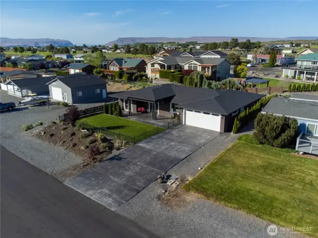 Side Aerial view of home.