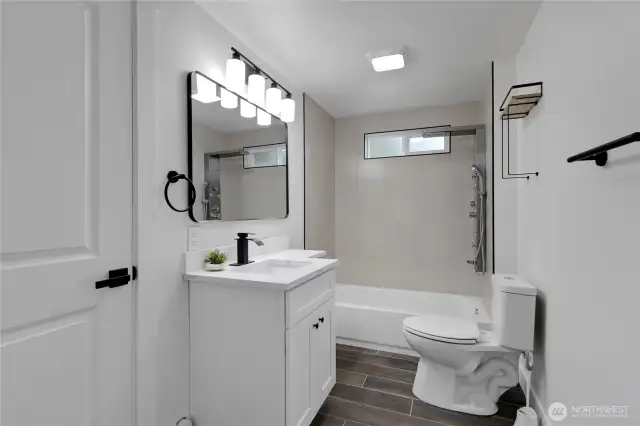 Bathroom with access to second bedroom suite -lower level