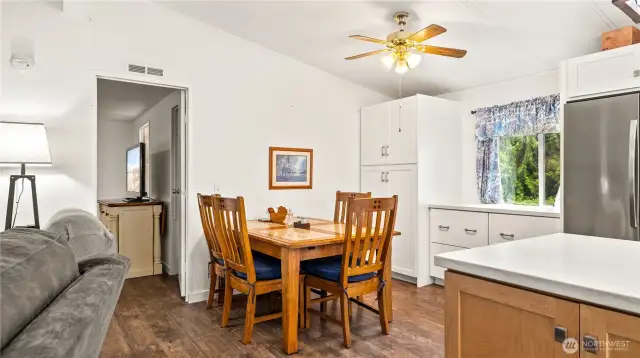 Dining room adjacent to kitchen.