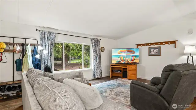Cozy Living room views with large window.