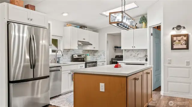 Updated kitchen with Ample storage.
