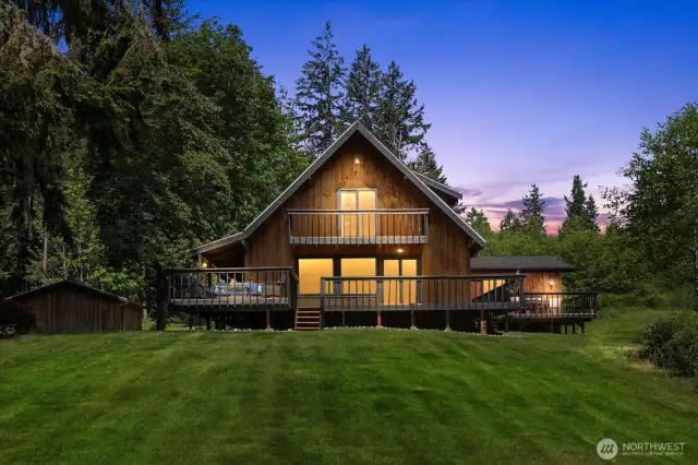 Dreamy A-Frame at Twilight