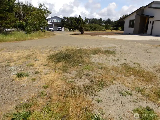 Looking at the culdesac leaving the property.