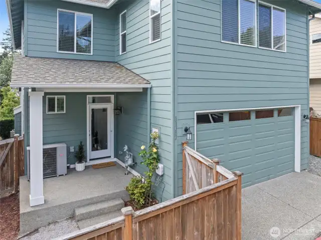 Spacious two car garage and back of home is situated on alley for privacy and easy access.