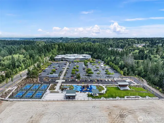 Aerial view showing how close this home is to the new pickleball courts, park, schools, YMCA, Costco and so much more!