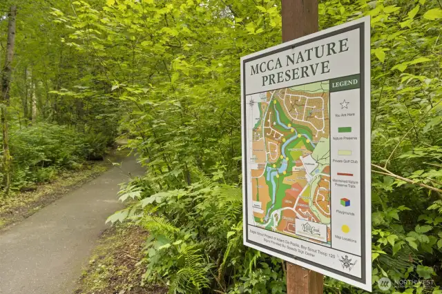 Copper Tree backs to Nature Preserve with groomed trails