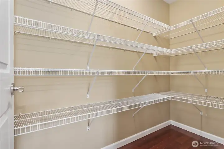 Your walk-in pantry ready to store all your bulk items and small appliances - freeing up your counterspace and cabinets in the kitchen