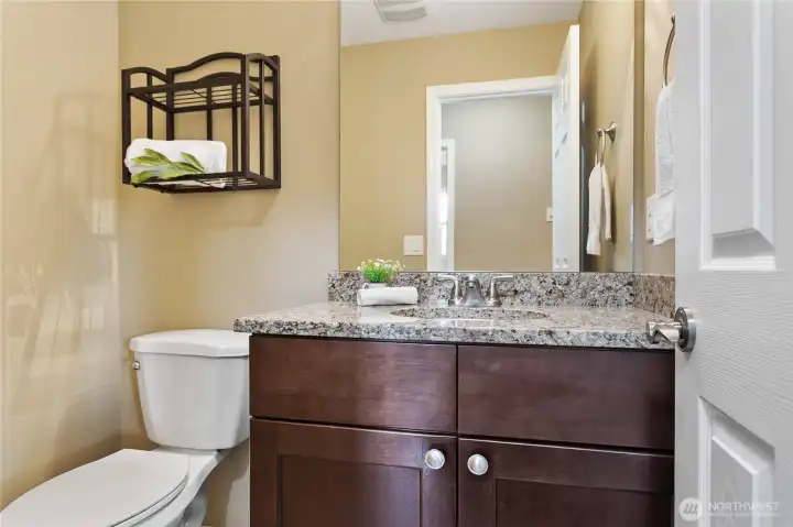 Main level half bathroom