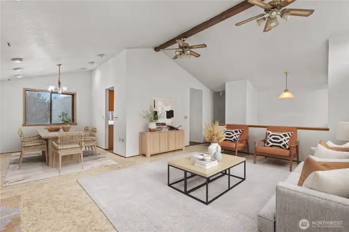 Staged Living and Dining Room