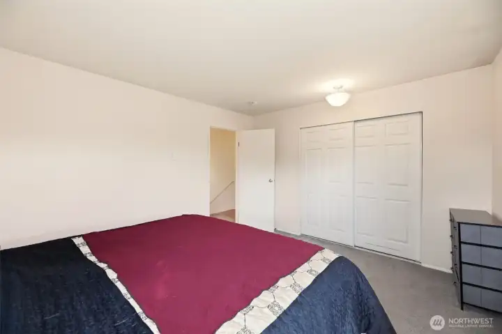 Huge closet space in the primary bedroom.
