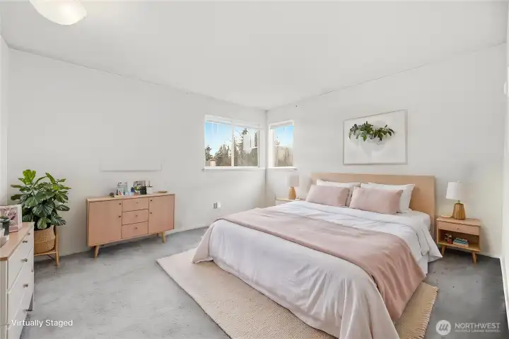 Virtual staging--primary bedroom
