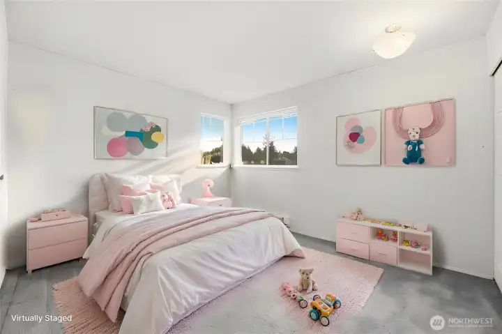 Virtual staging--2nd bedroom.