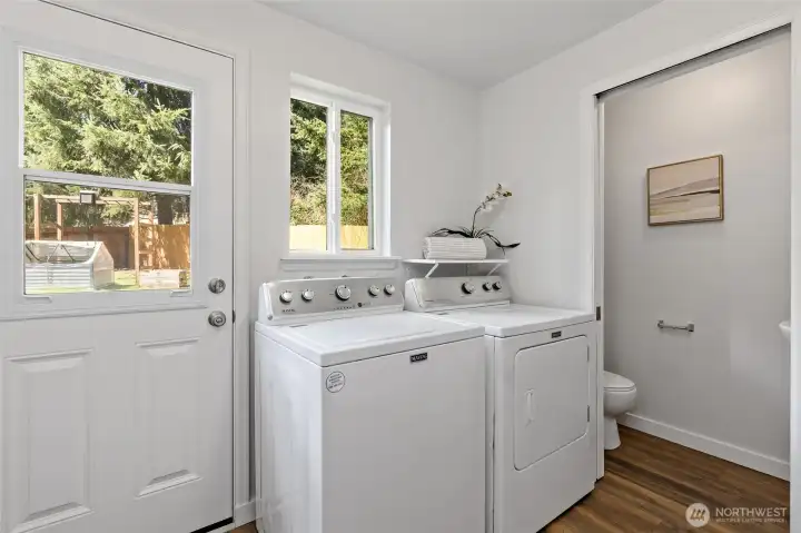 Laundry and 1/2 bath