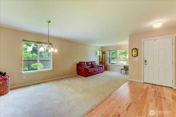 Plenty of windows. Rounded corners and Hunter Douglas light rise honeycomb shades throughout.
