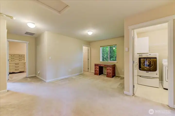 View of big flex area, also includes a walk-in closet