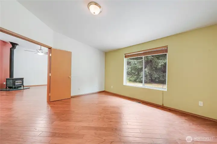 Another view of the den in proximity to the living room, many options and uses with this space.