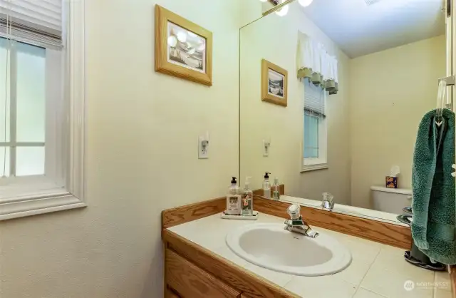 Half bath downstairs is nice to have on the first floor.