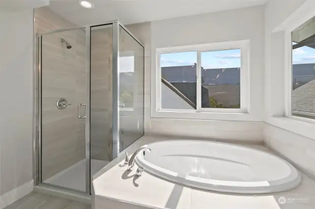 Soaking tub and shower