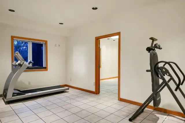 Lower Level exercise room.