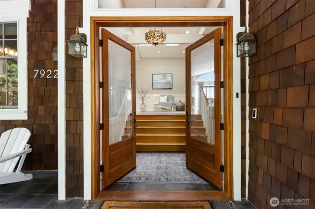 Front entrance leads to main floor