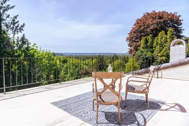 View deck off the primary bedroom.