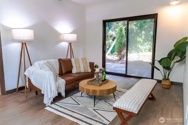 Family room off kitchen.