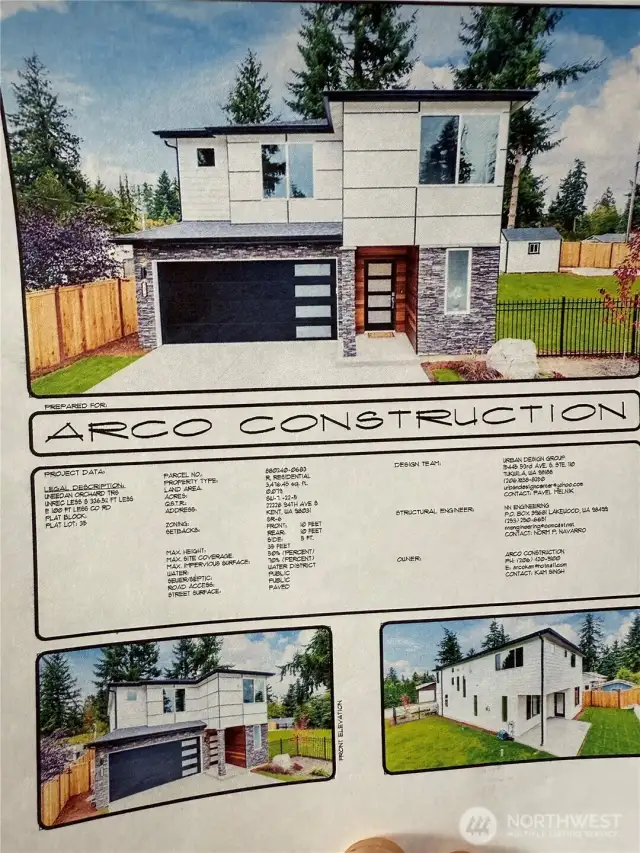 READY TO BUILD 3BD, 2.5 BATH 2,081SFT HOME IN KENT WITH HOUSE PLANS ATTACHED AND PEMIT READY WHEN YOU PURCHASE THIS PROPERTY