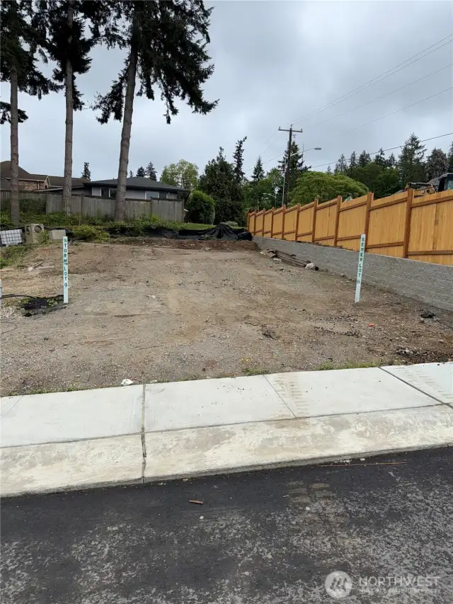 VIEW OF 4000SF READY TO BUILD LOT WITH ALL UTILITIES POWER WATER GAS AND SEWER STUBBED ON LOT.  NOTHING LIKE IT READY TO BUILD IN KENT.  DONT WAIT
