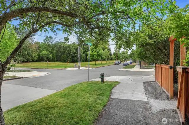 just steps to Licton Springs park/playground