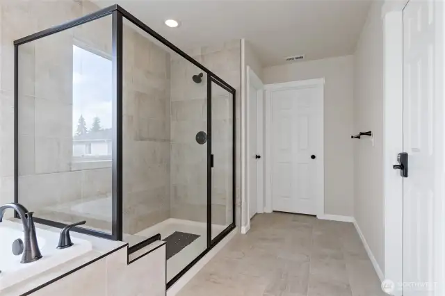 Dual walk in closet towards the back and right