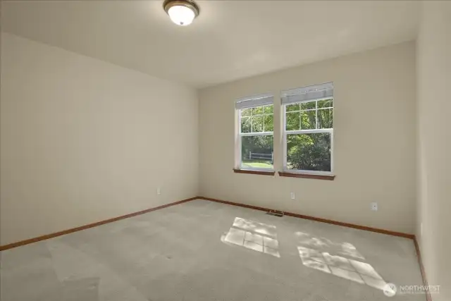 This is the second bedroom.  It too can accommodate a king sized bed with nightstands and a dresser.