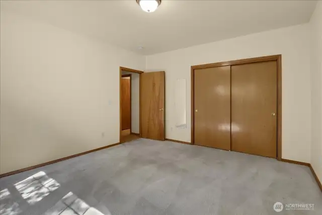 Another view of the second bedroom.  It has a double closet.