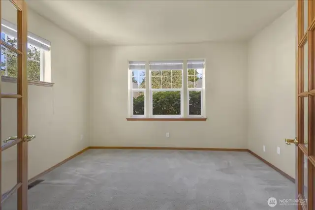 This is the den/office.  It has french doors leading from the great room.