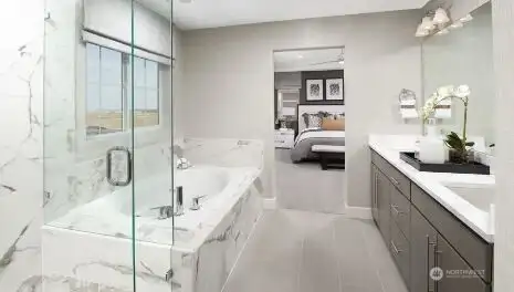 Primary bath  Model - Not actual Home