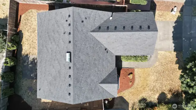 Birds eye overhead view.